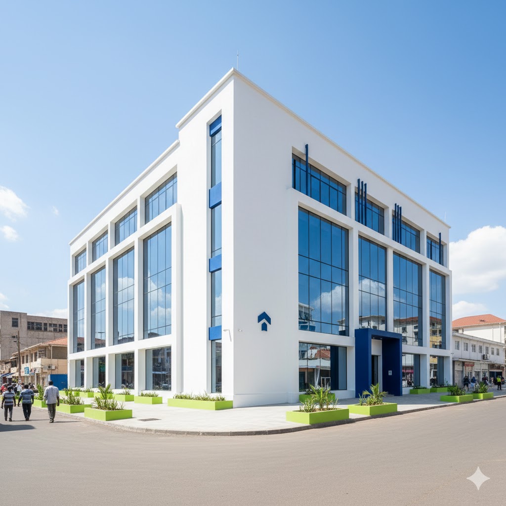 Commercial and public buildings finished with JK White Cement